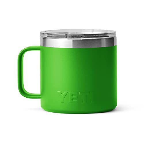 YETI Stainless Steel Rambler Drinking_Cup, Vacuum Insulated, with MagSlider Lid, 14 Ounces, Alpine Yellow