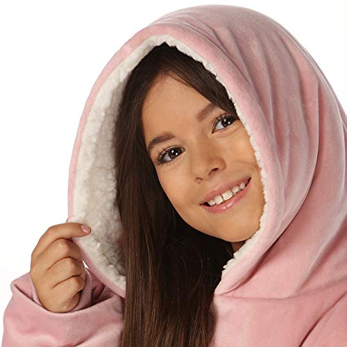 THE COMFY JR | The Original Oversized Microfiber & Sherpa Wearable Blanket for Kids, Seen On Shark Tank, One Size Fits All (Blue)