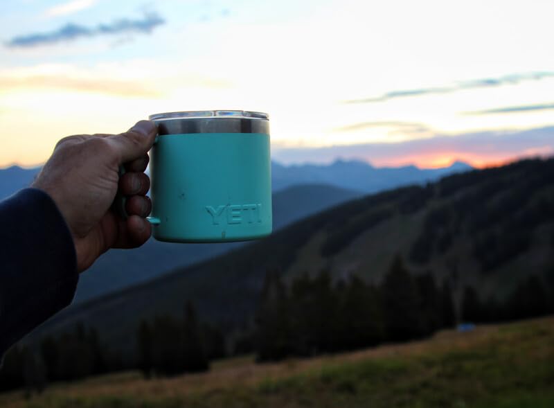 YETI Stainless Steel Rambler Drinking_Cup, Vacuum Insulated, with MagSlider Lid, 14 Ounces, Alpine Yellow