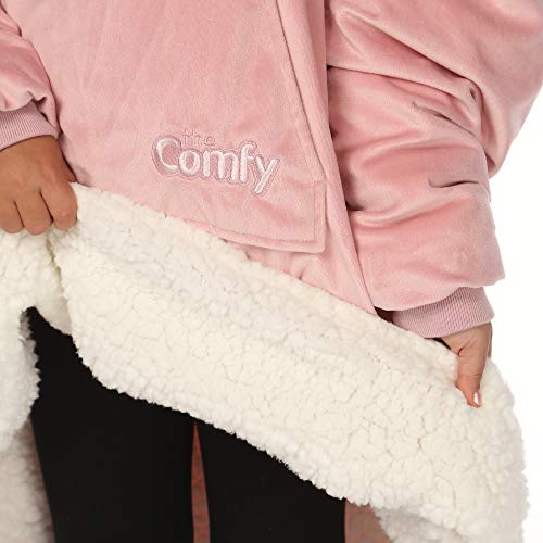 THE COMFY JR | The Original Oversized Microfiber & Sherpa Wearable Blanket for Kids, Seen On Shark Tank, One Size Fits All (Blue)