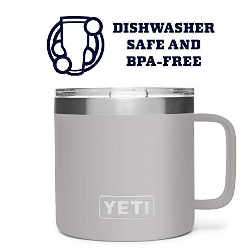 YETI Stainless Steel Rambler Drinking_Cup, Vacuum Insulated, with MagSlider Lid, 14 Ounces, Alpine Yellow
