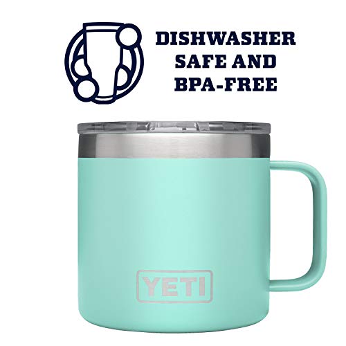 YETI Stainless Steel Rambler Drinking_Cup, Vacuum Insulated, with MagSlider Lid, 14 Ounces, Alpine Yellow