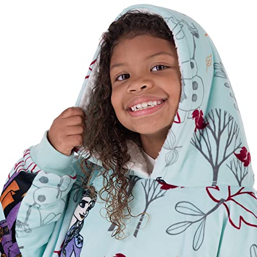 THE COMFY JR | The Original Oversized Microfiber & Sherpa Wearable Blanket for Kids, Seen On Shark Tank, One Size Fits All (Blue)