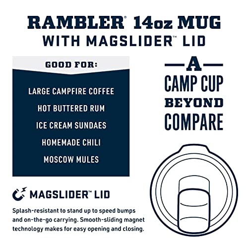 YETI Stainless Steel Rambler Drinking_Cup, Vacuum Insulated, with MagSlider Lid, 14 Ounces, Alpine Yellow