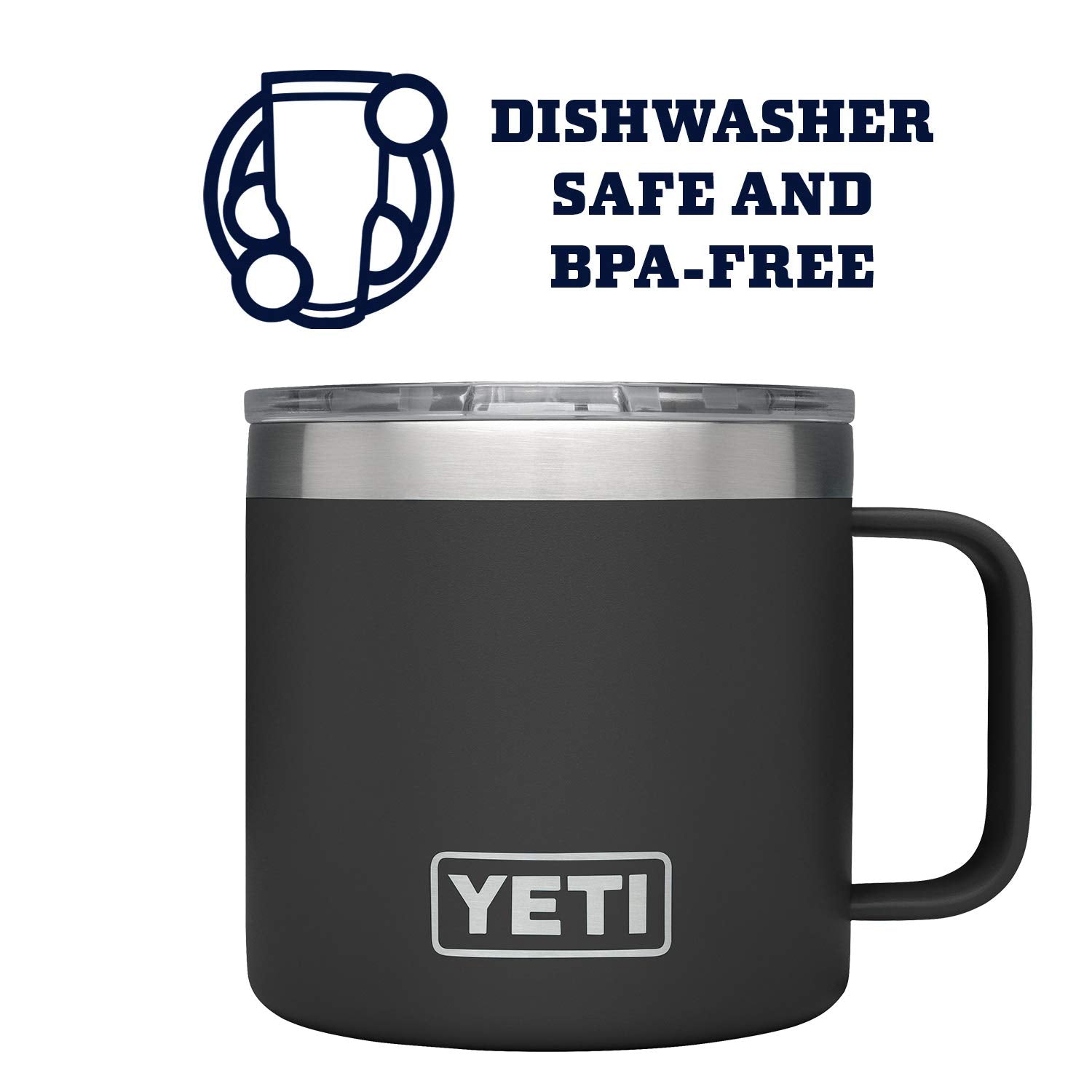 YETI Stainless Steel Rambler Drinking_Cup, Vacuum Insulated, with MagSlider Lid, 14 Ounces, Alpine Yellow