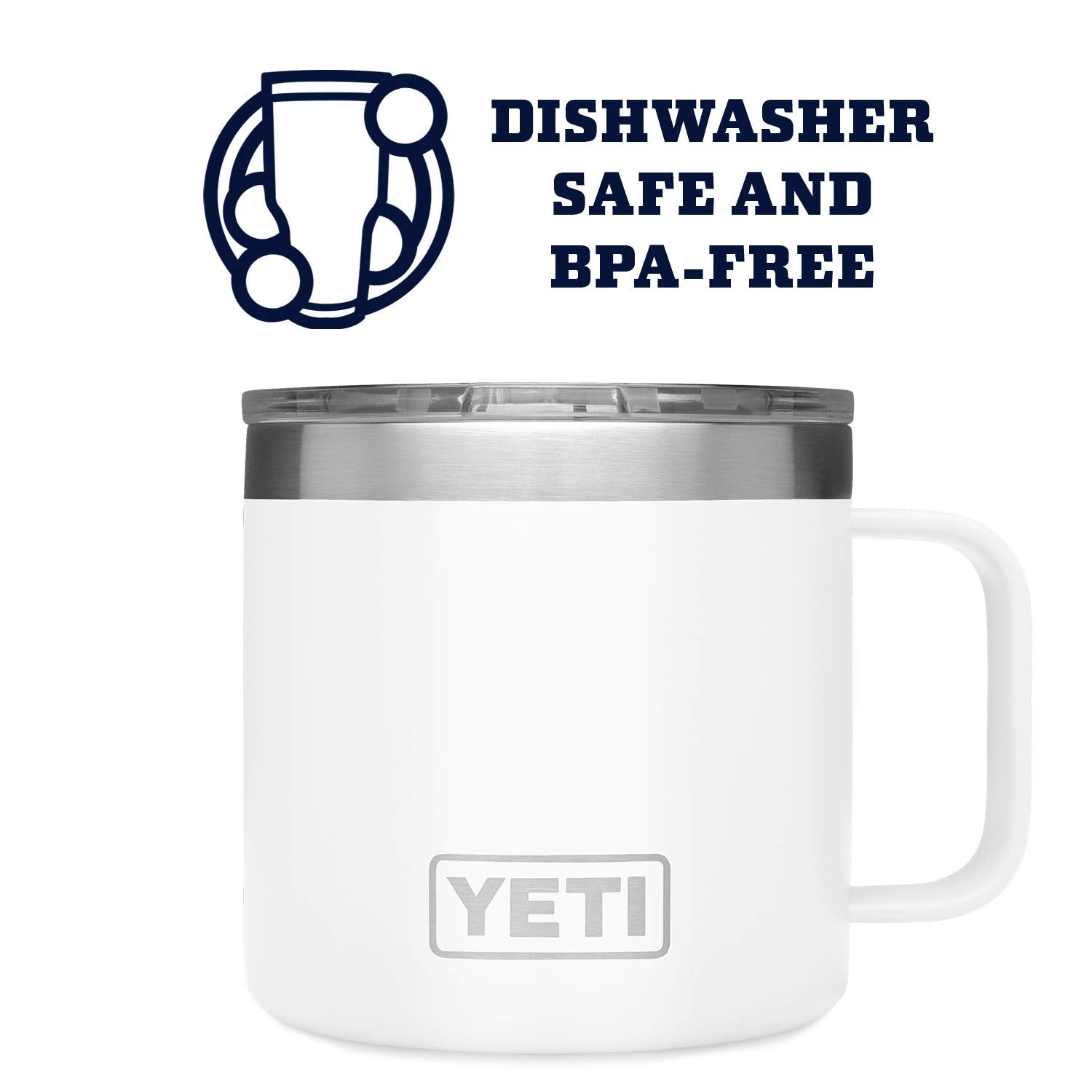 YETI Stainless Steel Rambler Drinking_Cup, Vacuum Insulated, with MagSlider Lid, 14 Ounces, Alpine Yellow