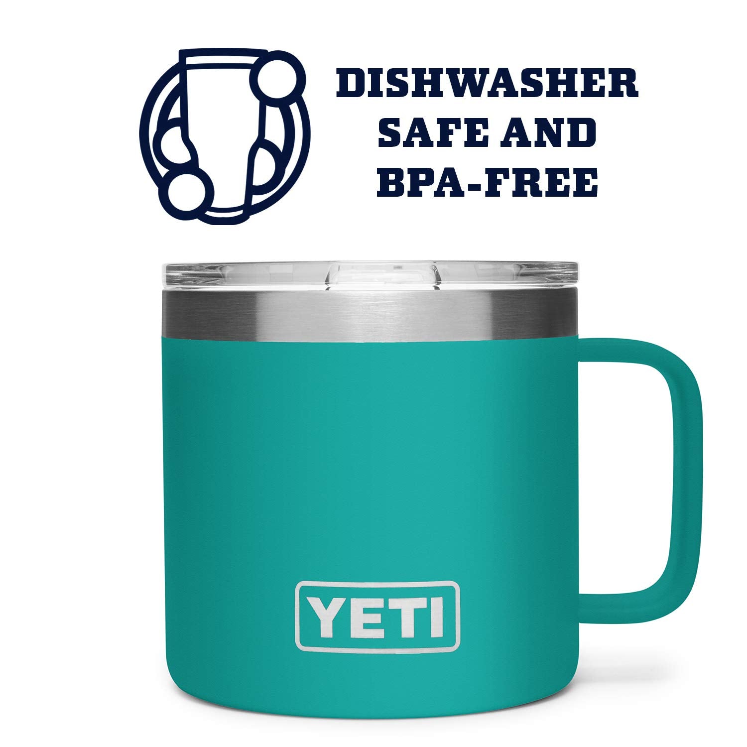YETI Stainless Steel Rambler Drinking_Cup, Vacuum Insulated, with MagSlider Lid, 14 Ounces, Alpine Yellow