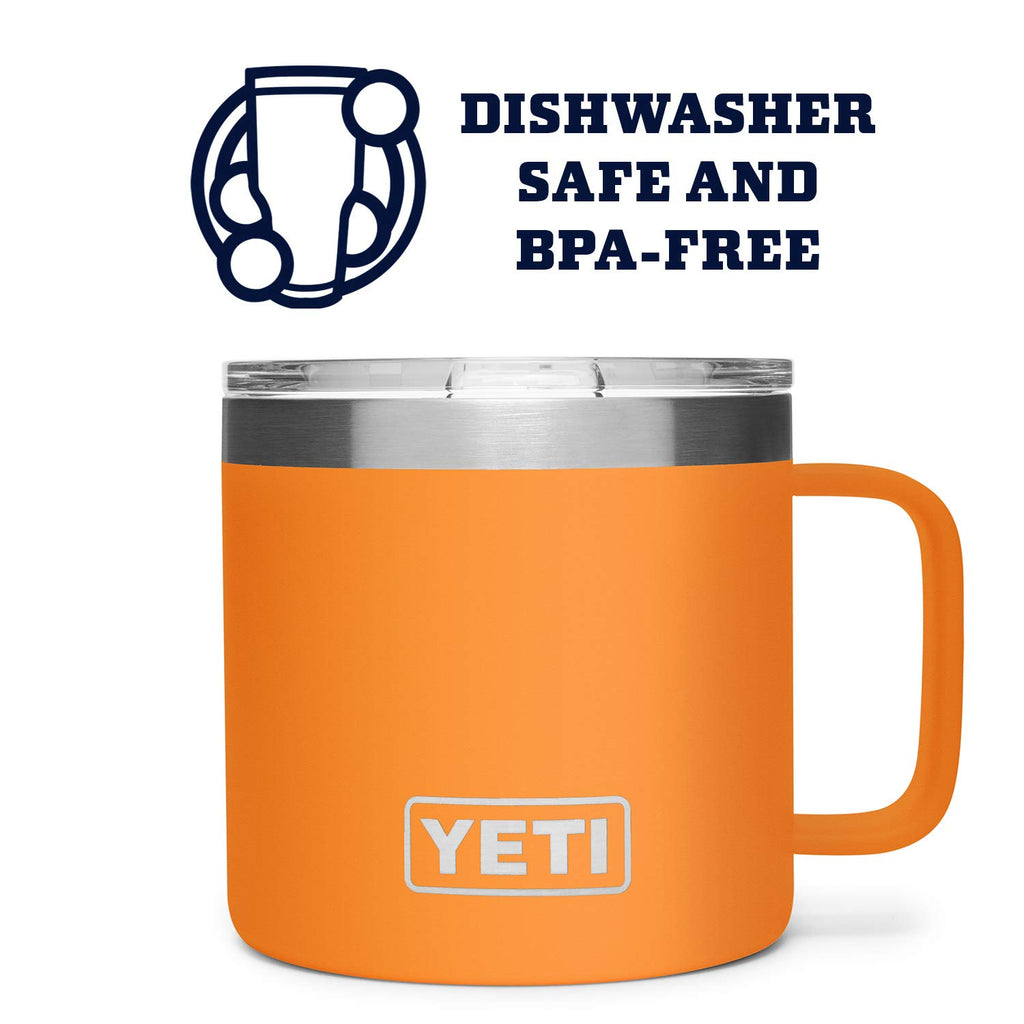 YETI Stainless Steel Rambler Drinking_Cup, Vacuum Insulated, with MagSlider Lid, 14 Ounces, Alpine Yellow