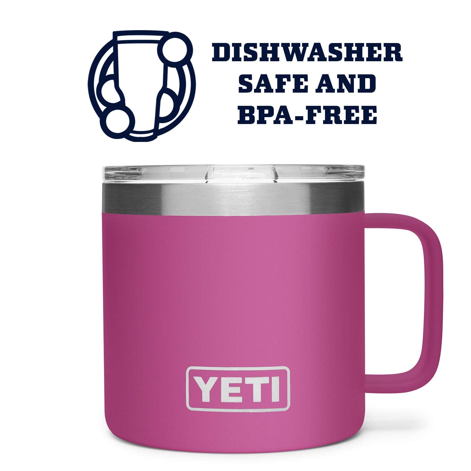 YETI Stainless Steel Rambler Drinking_Cup, Vacuum Insulated, with MagSlider Lid, 14 Ounces, Alpine Yellow