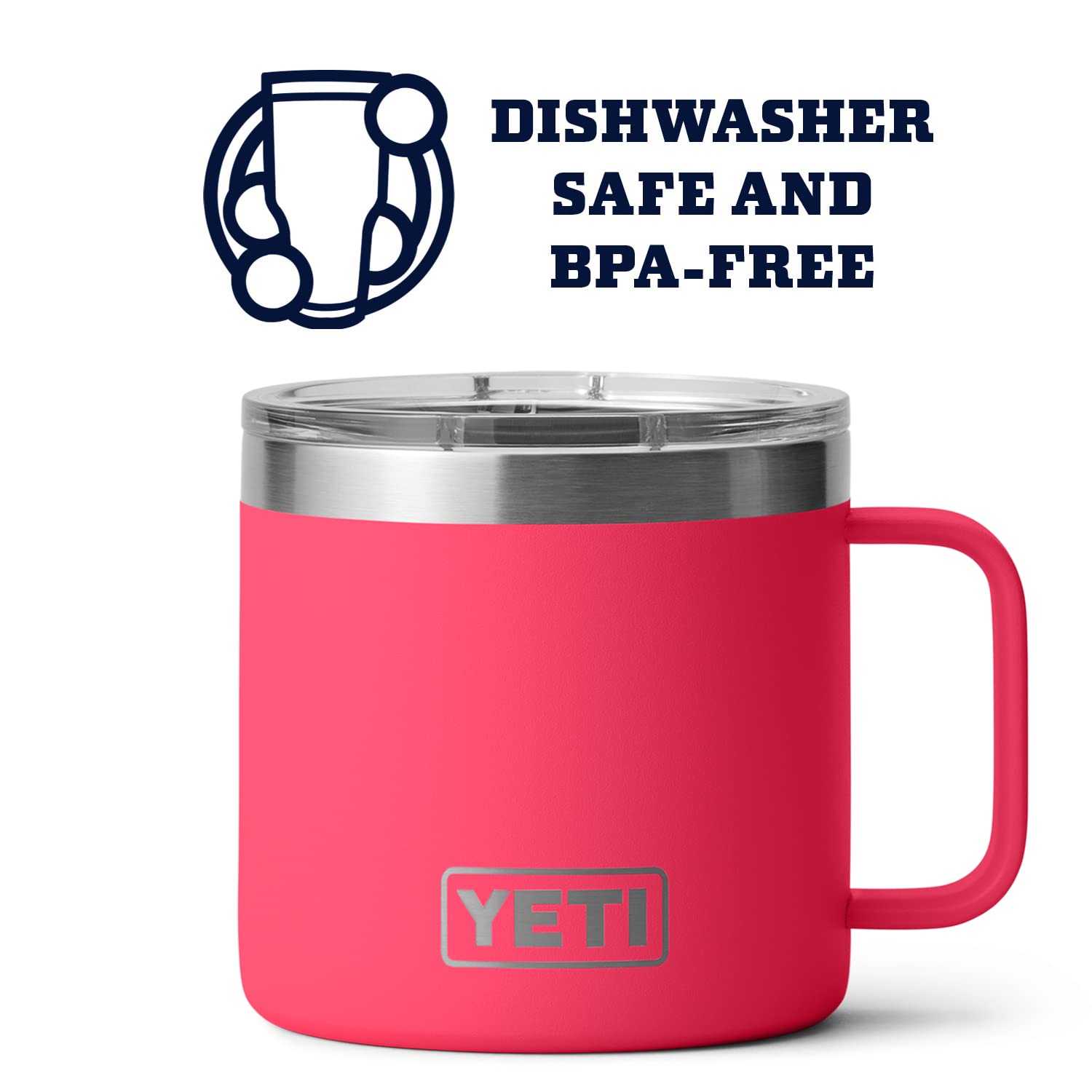 YETI Stainless Steel Rambler Drinking_Cup, Vacuum Insulated, with MagSlider Lid, 14 Ounces, Alpine Yellow