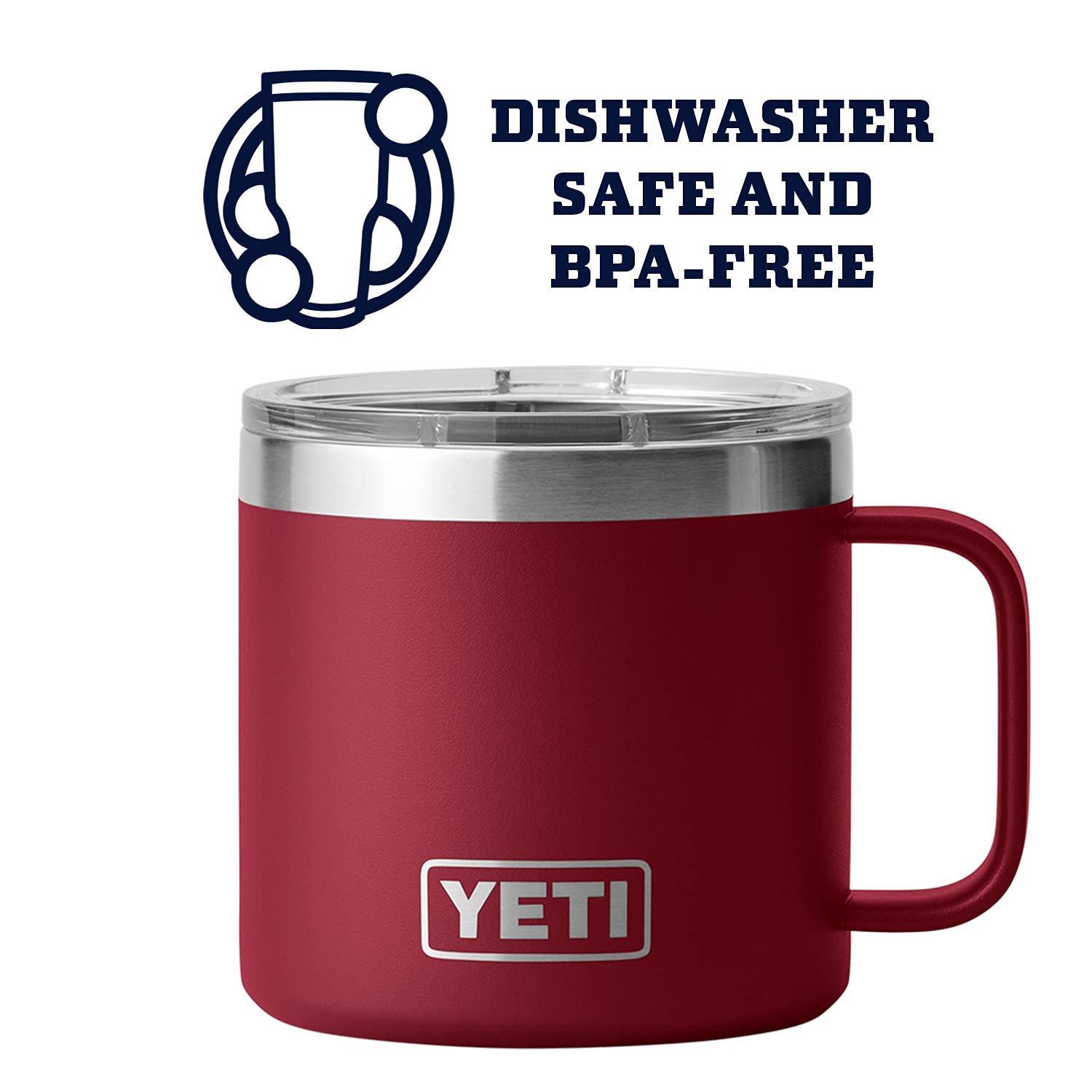 YETI Stainless Steel Rambler Drinking_Cup, Vacuum Insulated, with MagSlider Lid, 14 Ounces, Alpine Yellow