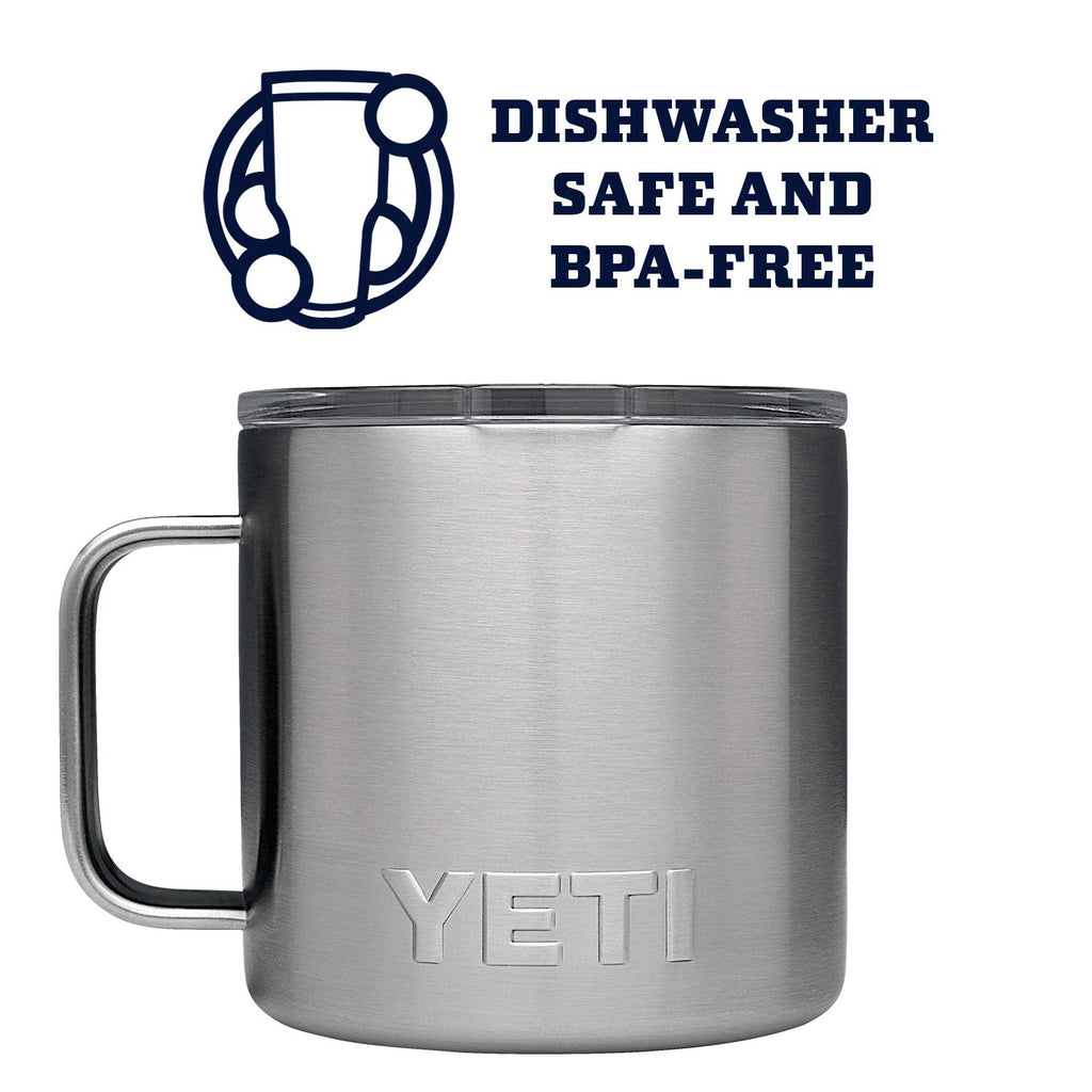 YETI Stainless Steel Rambler Drinking_Cup, Vacuum Insulated, with MagSlider Lid, 14 Ounces, Alpine Yellow