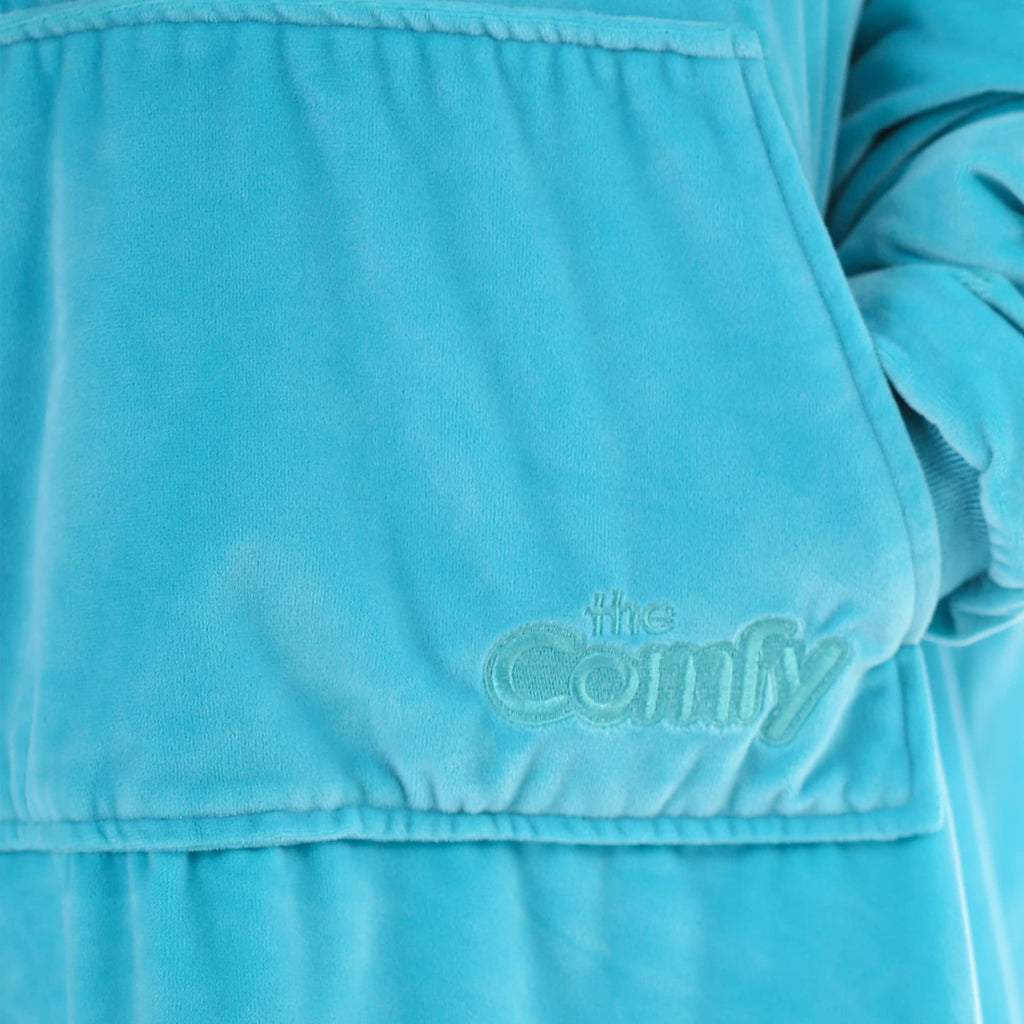 THE COMFY JR | The Original Oversized Microfiber & Sherpa Wearable Blanket for Kids, Seen On Shark Tank, One Size Fits All (Blue)