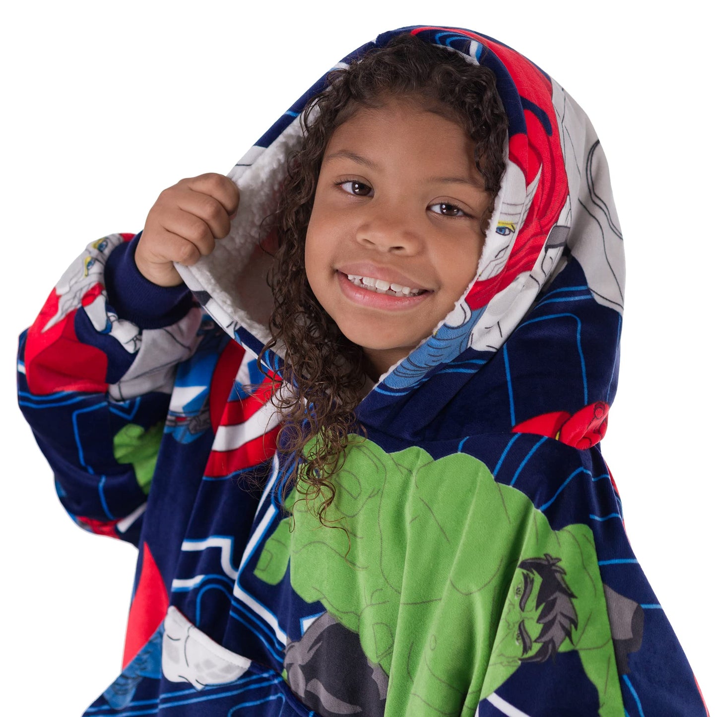 THE COMFY JR | The Original Oversized Microfiber & Sherpa Wearable Blanket for Kids, Seen On Shark Tank, One Size Fits All (Blue)