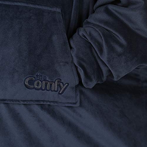 THE COMFY JR | The Original Oversized Microfiber & Sherpa Wearable Blanket for Kids, Seen On Shark Tank, One Size Fits All (Blue)