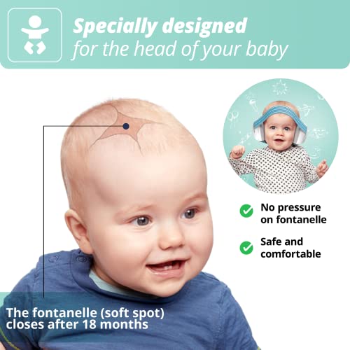 Alpine Muffy Baby Ear Protection for Babies and Toddlers up to 36 Months - CE & ANSI Certified - Noise Reduction Earmuffs - Comfortable Headphones Against Hearing Damage & Improves Sleep - Green