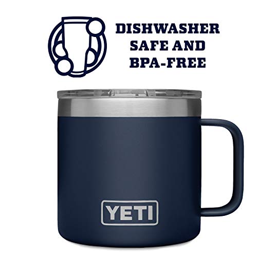 YETI Stainless Steel Rambler Drinking_Cup, Vacuum Insulated, with MagSlider Lid, 14 Ounces, Alpine Yellow