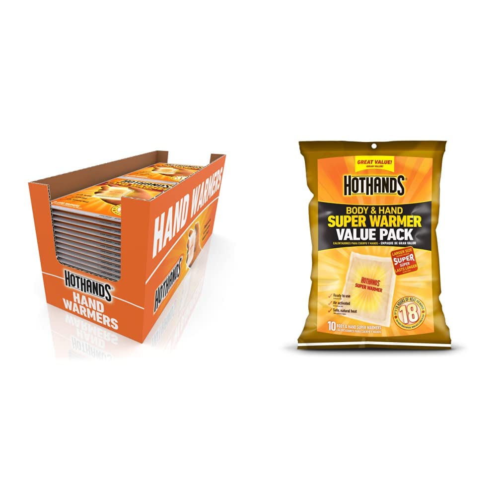 HotHands Hand Warmers - Long Lasting Natural Odorless Air Activated Warmers - Up to 10 Hours of Heat - 40 Pair