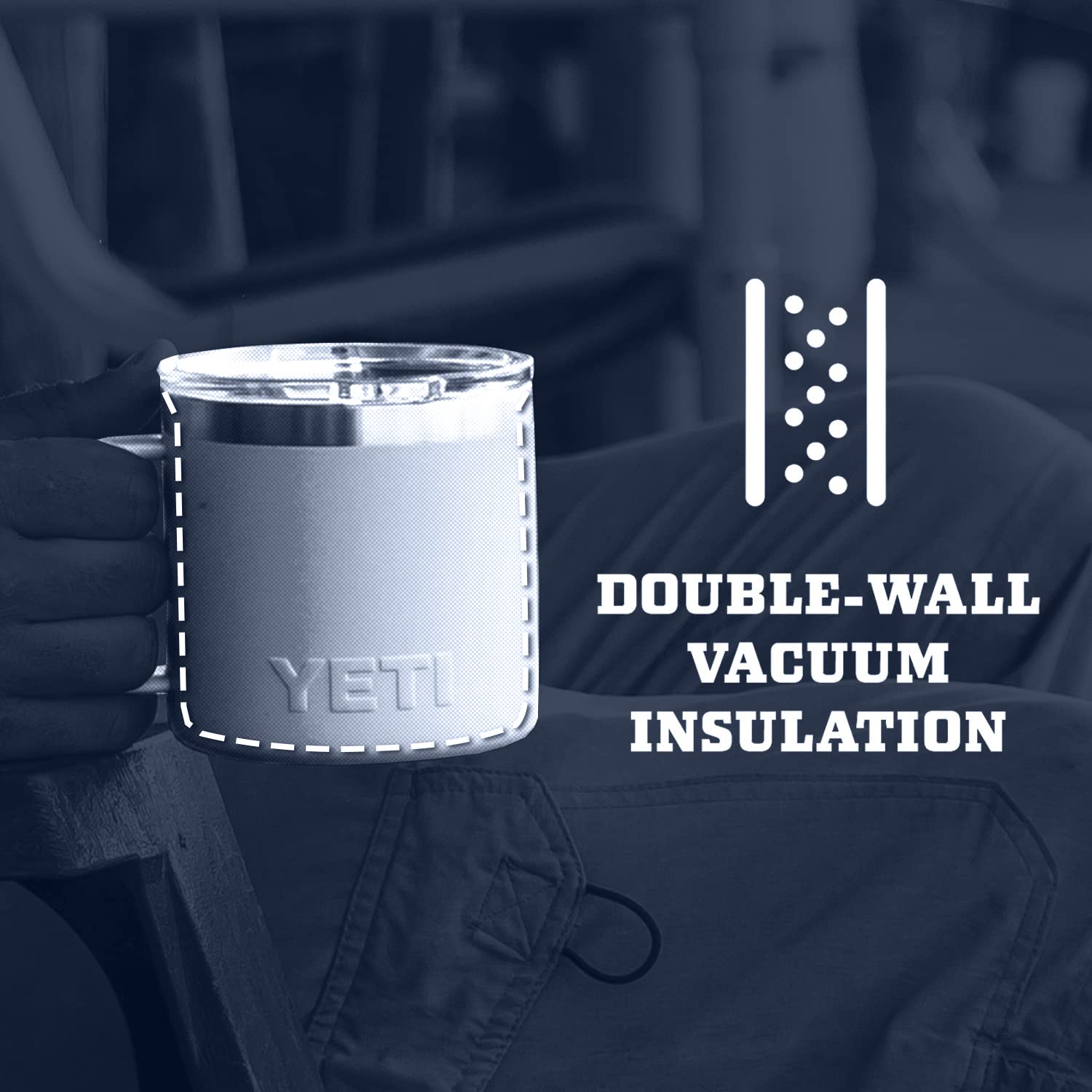 YETI Stainless Steel Rambler Drinking_Cup, Vacuum Insulated, with MagSlider Lid, 14 Ounces, Alpine Yellow