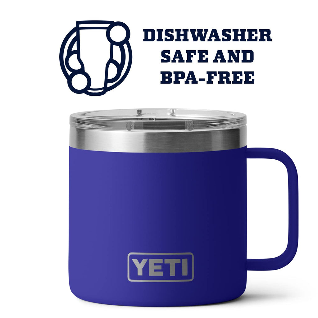 YETI Stainless Steel Rambler Drinking_Cup, Vacuum Insulated, with MagSlider Lid, 14 Ounces, Alpine Yellow