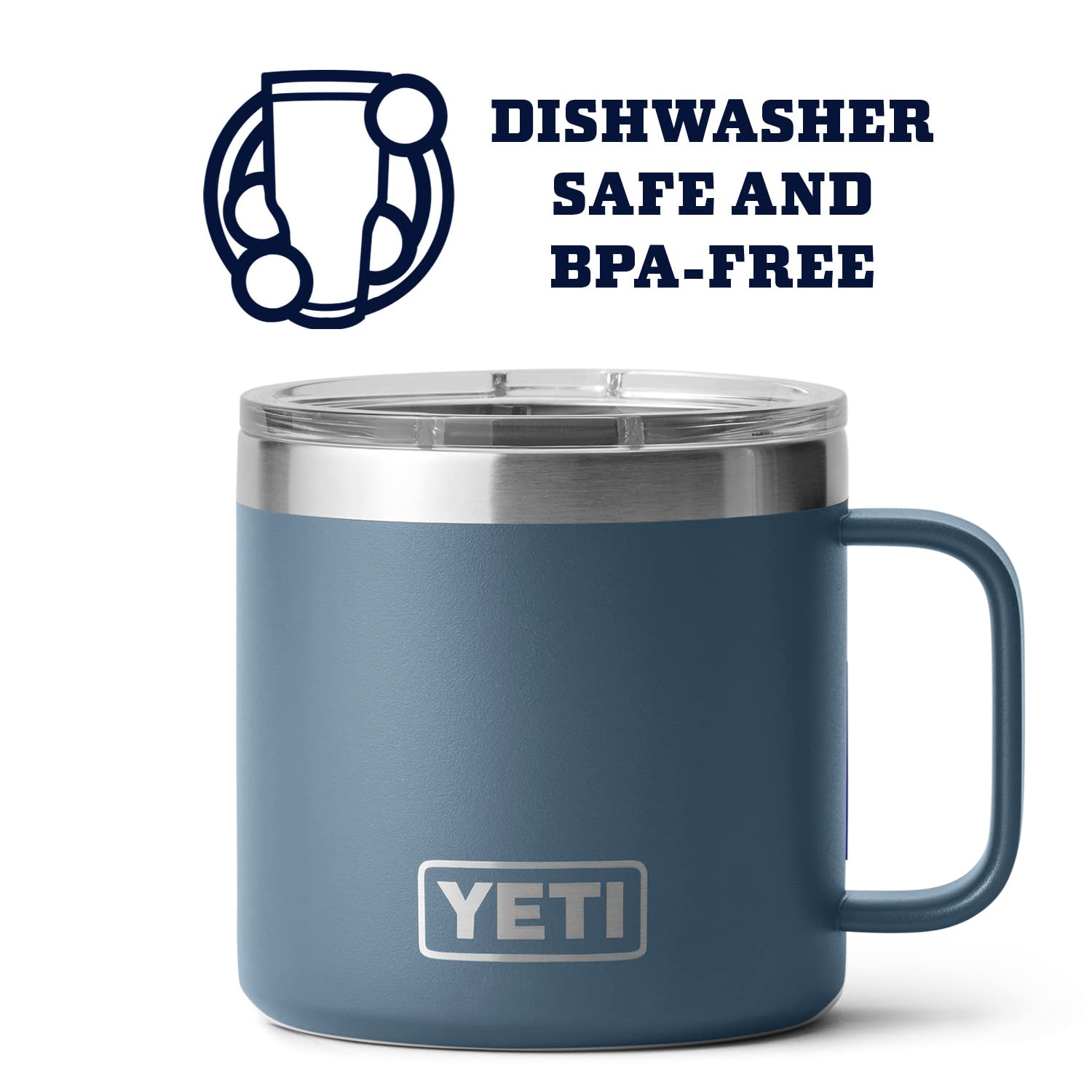 YETI Stainless Steel Rambler Drinking_Cup, Vacuum Insulated, with MagSlider Lid, 14 Ounces, Alpine Yellow