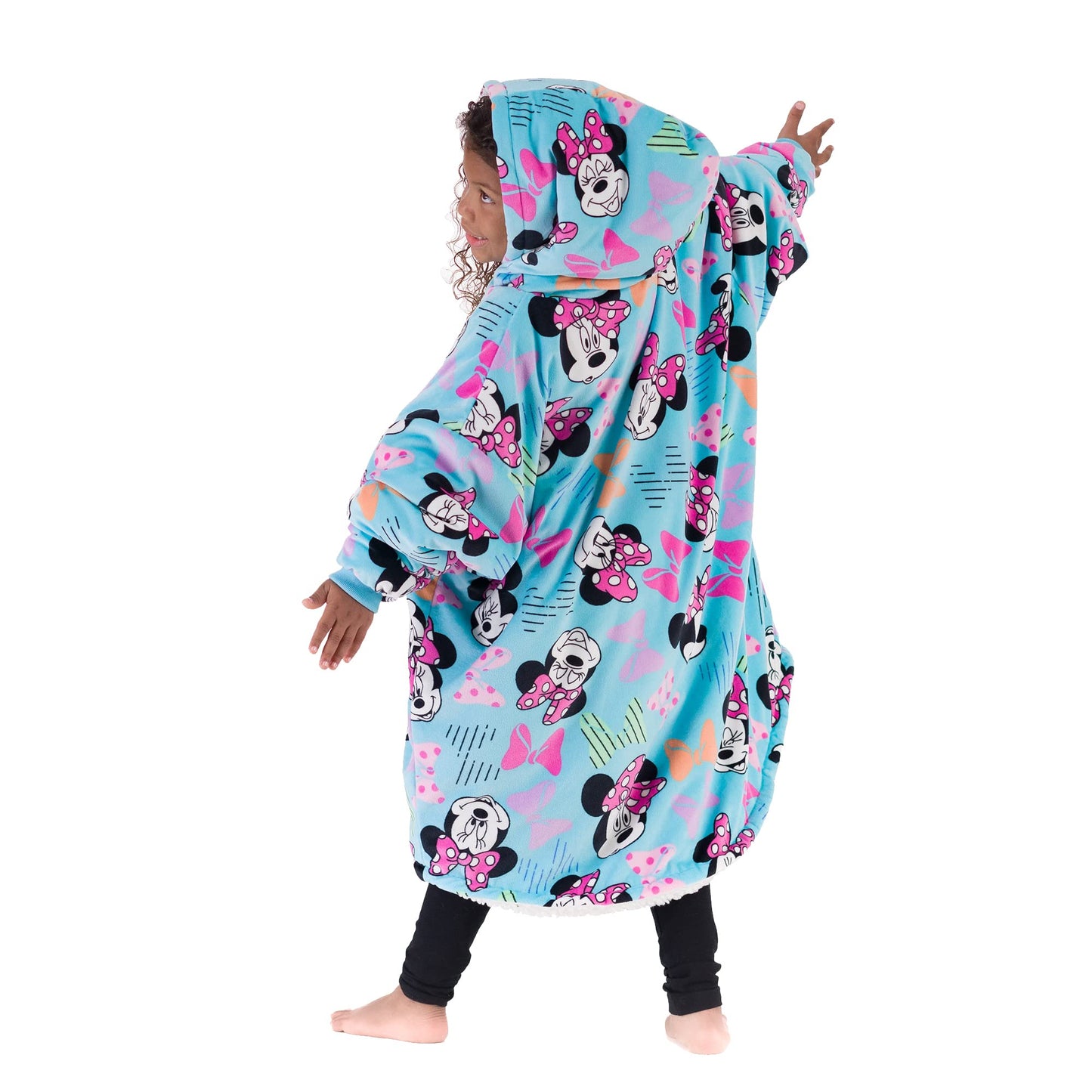 THE COMFY JR | The Original Oversized Microfiber & Sherpa Wearable Blanket for Kids, Seen On Shark Tank, One Size Fits All (Blue)