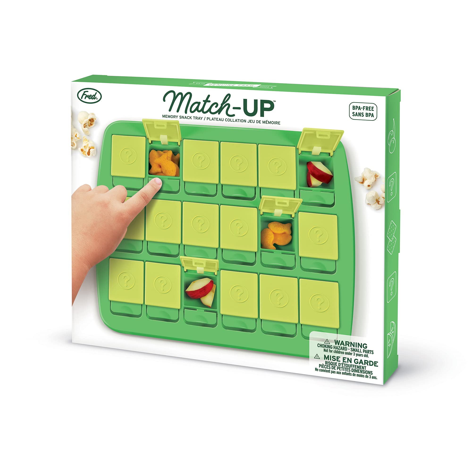 Genuine Fred, Match UP Memory Snack Tray Green Travel-Friendly Tray Measures 10 x 8.75 inches