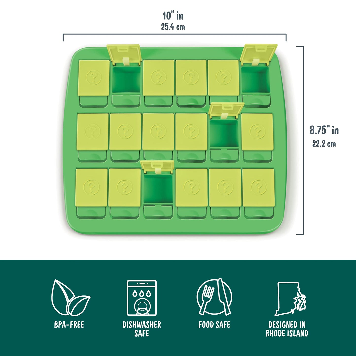 Genuine Fred, Match UP Memory Snack Tray Green Travel-Friendly Tray Measures 10 x 8.75 inches