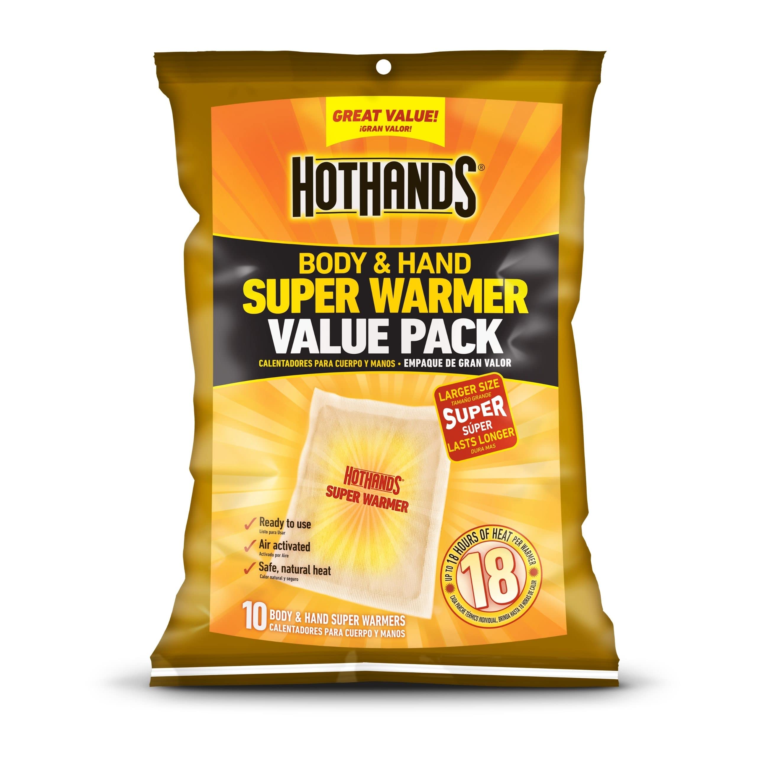 HotHands Hand Warmers - Long Lasting Natural Odorless Air Activated Warmers - Up to 10 Hours of Heat - 40 Pair